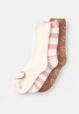WOMEN COSY PATTERNED SOCKS IN BOX 3 PACK - Socken - egret