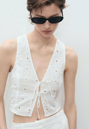 Mango Veste sans manches - white