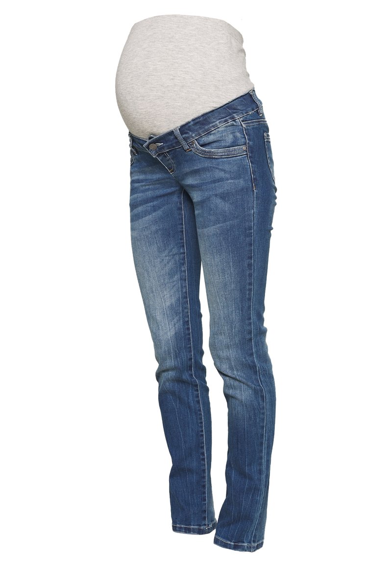 Mamalicious Straight leg jeans blauw denim/bluedenim