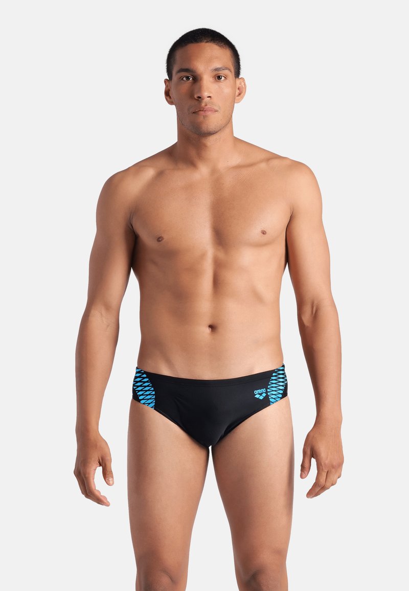 Arena OPENINGS - Costume da bagno a slip - black-turquoise