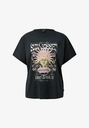 QS, T-SHIRT - T-shirt imprimé - schwarz