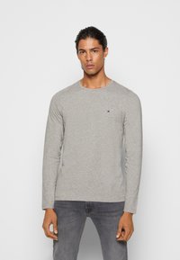 Tommy Hilfiger STRETCH SLIM FIT - Topper langermet - light grey heather