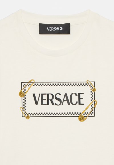 Versace VINTAGE LOGO KIDS PRINT UNISEX - Camiseta estampada - white/black/gold coloured