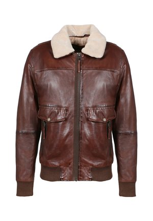 Freaky Nation, MAVERIK FN - Leren jas - light brown