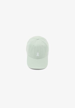 Hellgrüne Baseballkappe mit einem kleinen weißen "OA"-Logo, das mittig vorne aufgestickt ist, vor weißem Hintergrund dargestellt.