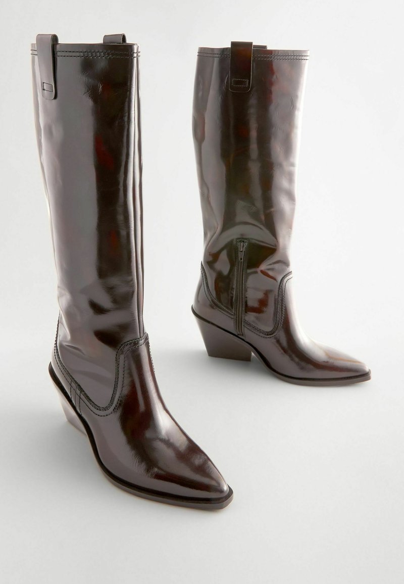 Bottes Pour Hommes COWSDELLA En Cuir Véritable - Style Motard/Cowboy - Fermeture Éclair Latérale - Taille US10.5/EU44