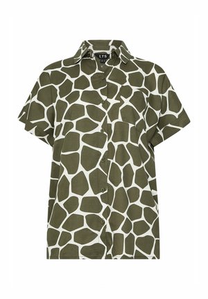 Long Tall Sally GIRAFFE PRINT - Button-down blouse - khaki