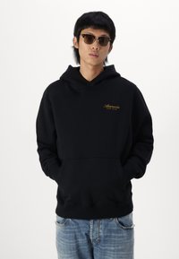 Abercrombie & Fitch SCRIPT LOGO - Felpa con cappuccio - casual black