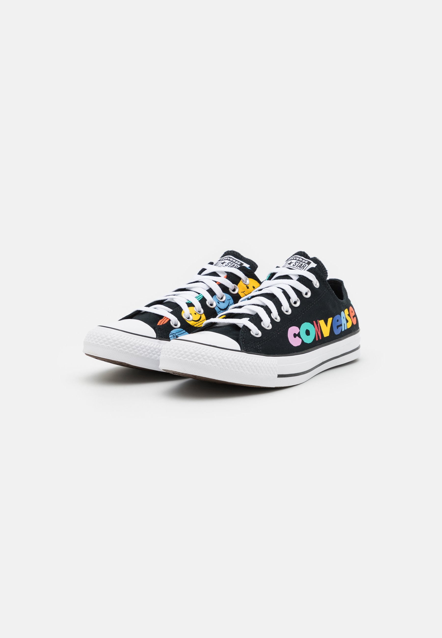 Converse CHUCK TAYLOR ALL STAR HAPPY FACE PRINT UNISEX - Zapatillas - black/ amarillo/bold mandarin/negro - Zalando.es