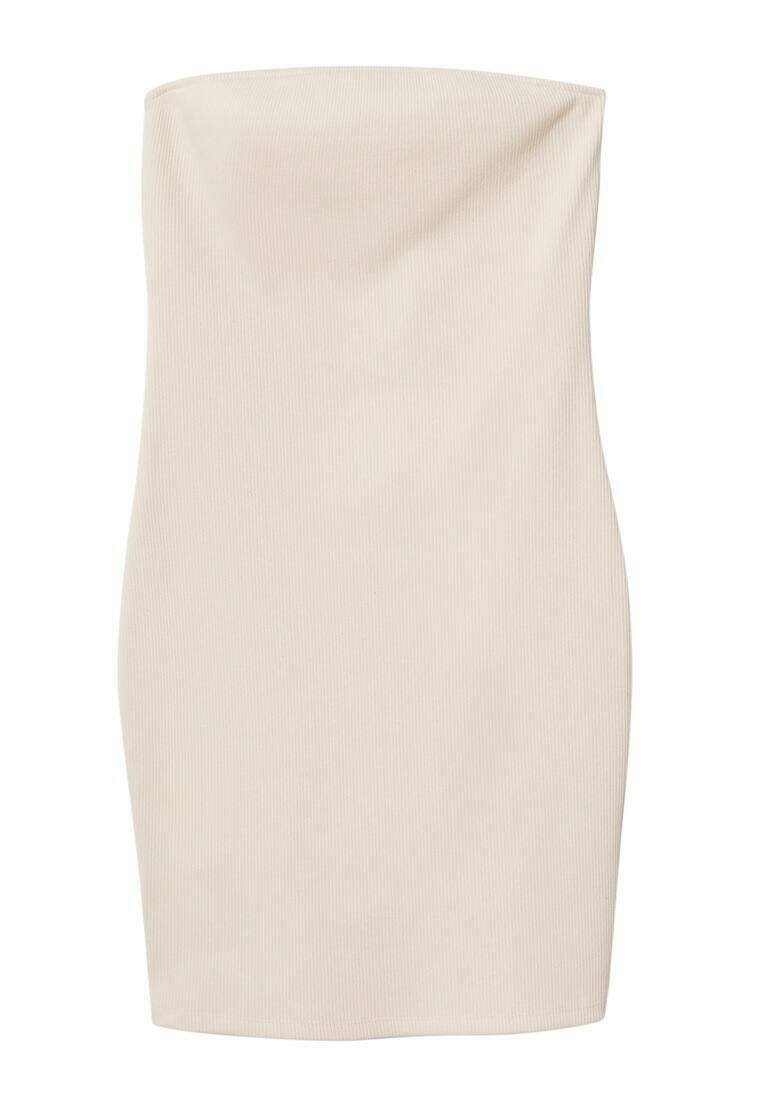 Mango Gebreide jurk crème Mango Gebreide jurk crème