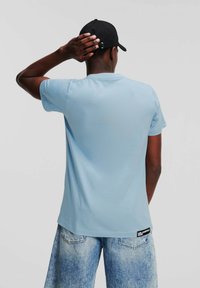 Karl Lagerfeld Jeans LOGO SLIM-FIT - Paprasti marškinėliai - blue fog
