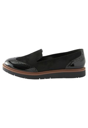 BROGUE DETAIL CHUNKY - Polobotky - black