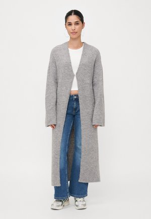 LONG CARDIGAN - Kofta - mid grey melange