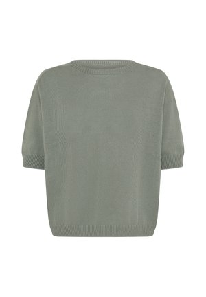 Sorbet, SBXTIKKA KNIT BLOUSE - T-shirt basic - dusty olive