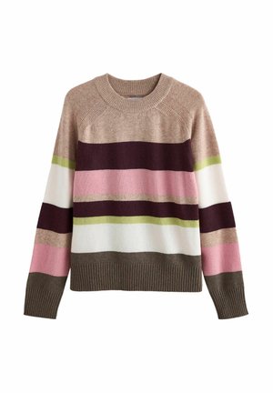 PATTERN CREW NECK - Neule - neutral and pink stripe