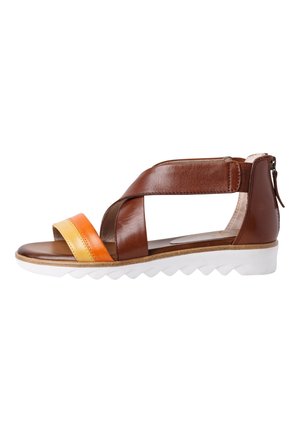 Jana Wedge sandals - cognac