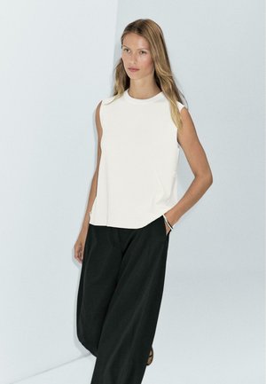 WITH SIDE BUTTONS - Débardeur - white