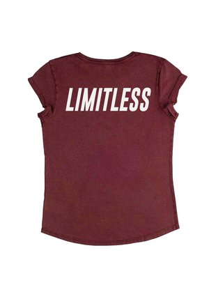 Mira Paris LIMITLESS BACK ROLL UP TEE - T-shirt imprimé - dark red
