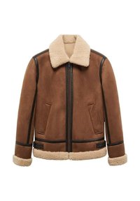 Mango DIQUE - Kunstlederjacke - cognac