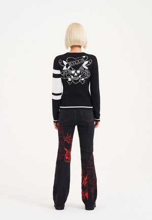 KILLS SLOWLY V NECK  - Jumper - black