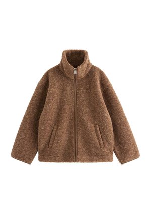 Lindex, LINDEX BONDED PILE JACKET LINDEX - Fleecejas - light brown melange