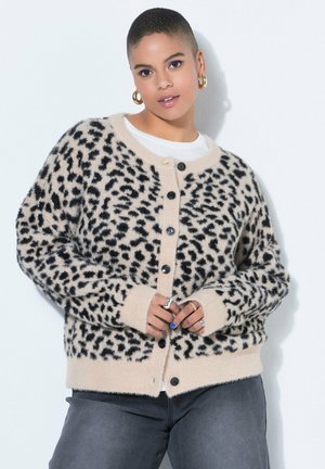 SHAPE LEOPARD PRINT - Strickjacke - beige