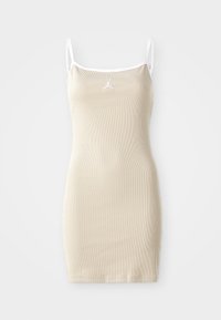 SLIM TANK DRESS - Robe fourreau - rattan/white