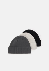 Pier One - UNISEX 3 PACK - Mütze - black/dark grey/off-white/ Thumbnail-Bild 1