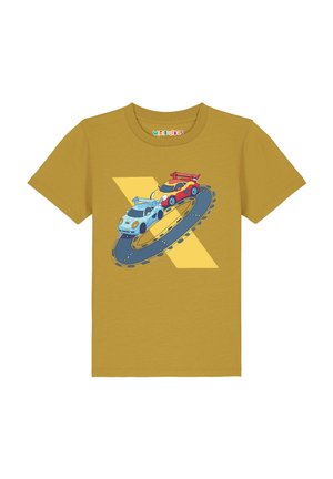 RACING CAR - T-shirt print - ochre