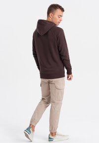 Ombre Jersey con capucha - dark brown