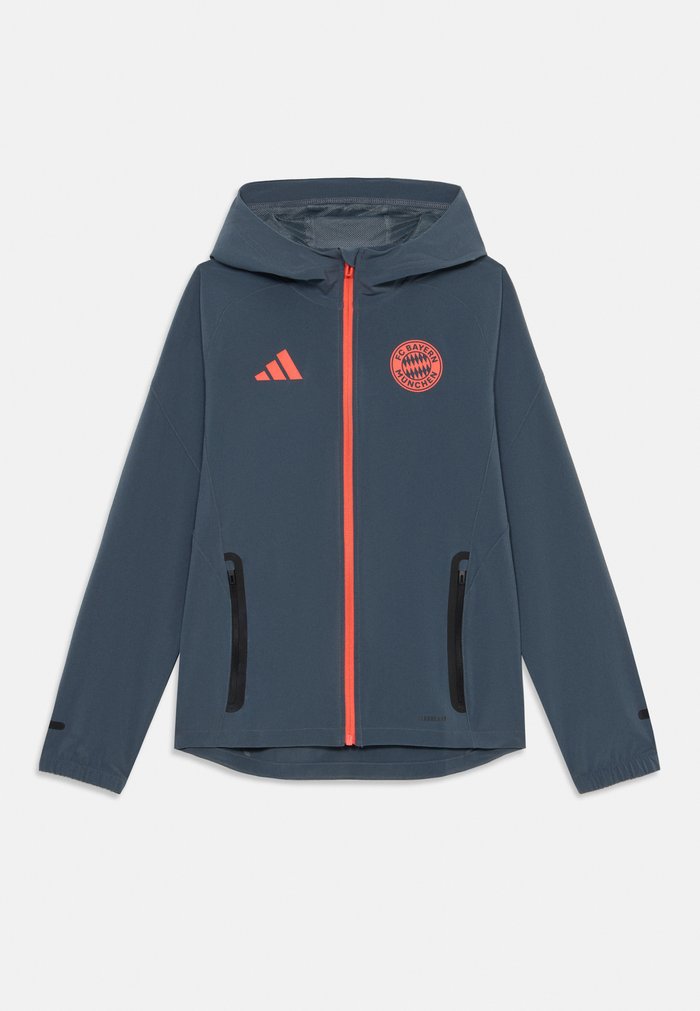 adidas FC BAYERN MUENCHEN COMPETITION TECH TRAVEL JACKET KIDS UNISEX - Training jacket - bold onix/easy coral