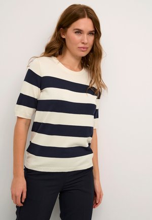LIZZA STRIPED - T-shirt med print - navy turtledove bold stripe