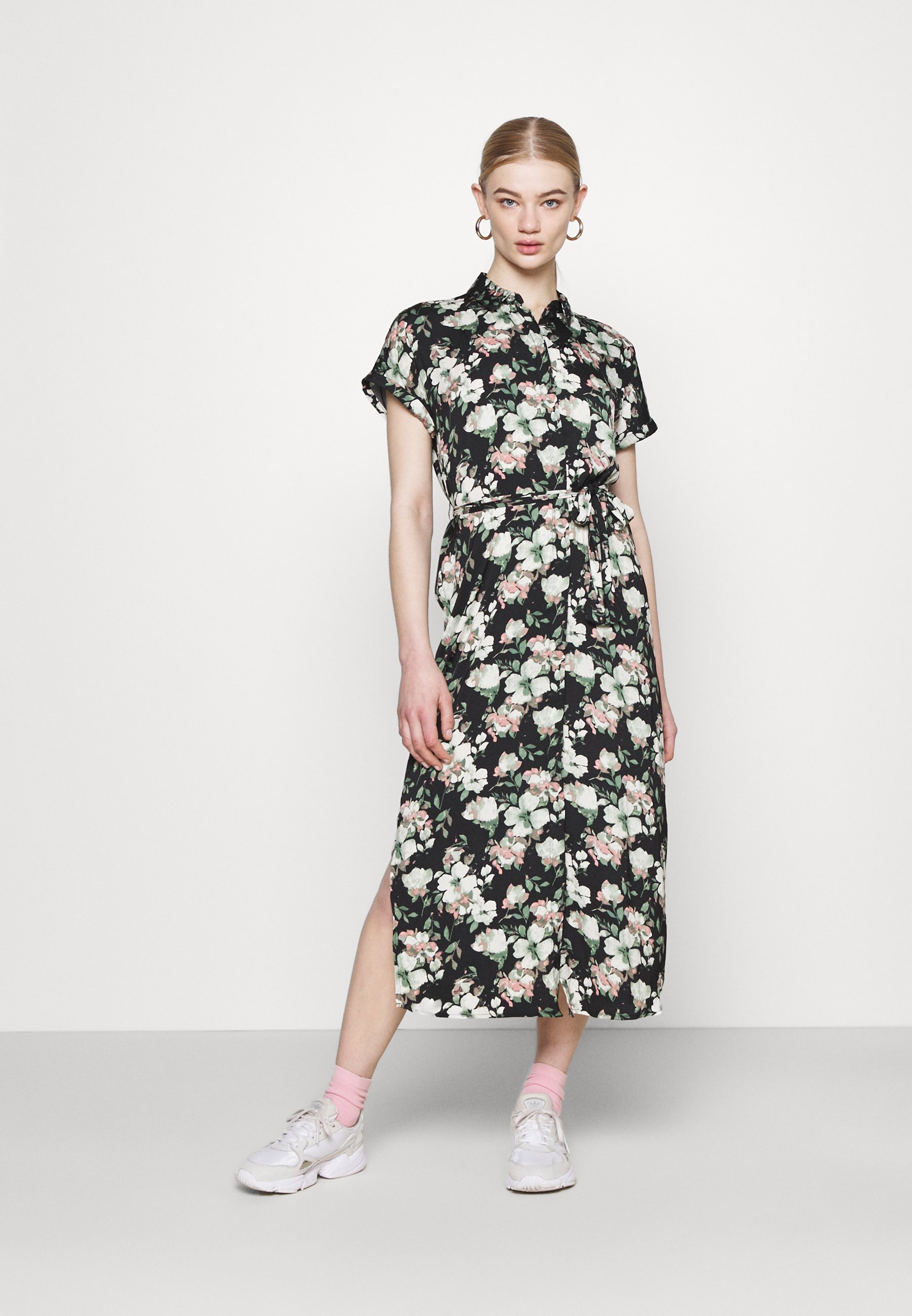 Vero Moda Vmines Wide Calf Shirt Dress Laurel Wreath Ines Green Zalando Ie 