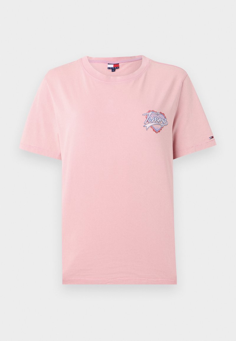 Tommy Jeans T-shirt print donkerroze