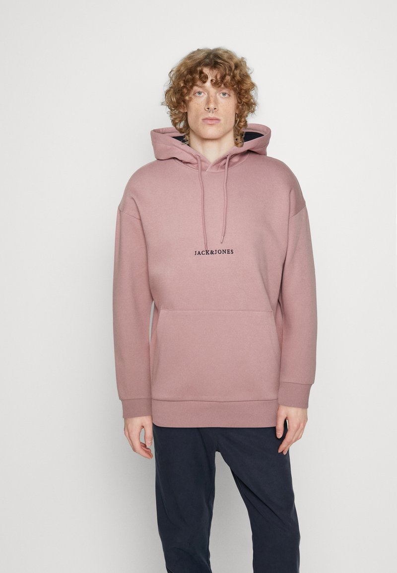 Jack & Jones JORDALSTON BRANDING HOOD - Felpa con cappuccio - navy blazer/blu scuro