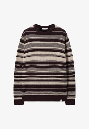 Sissy-Boy, SISSY-BOY GESTREIFTER PULLOVER - DUNKELBRAUN - Pullover - dunkelbraun