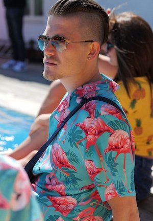 HONOLULU - Shirt - turquoise flamingo