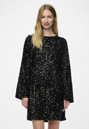 Pieces PCKAM DEEP BACK BOW DRESS - Kokteiļkleita/ballīšu kleita - black