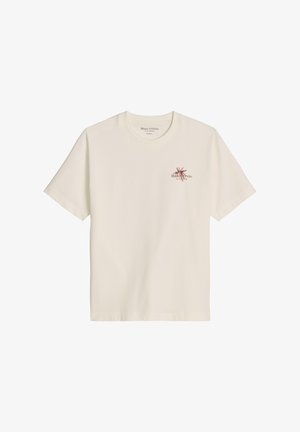 Marc O'Polo, MARC O'POLO T-SHIRT RELAXED MIT SAISONALEM RÜCKENPRINT - Print T-shirt - silky white