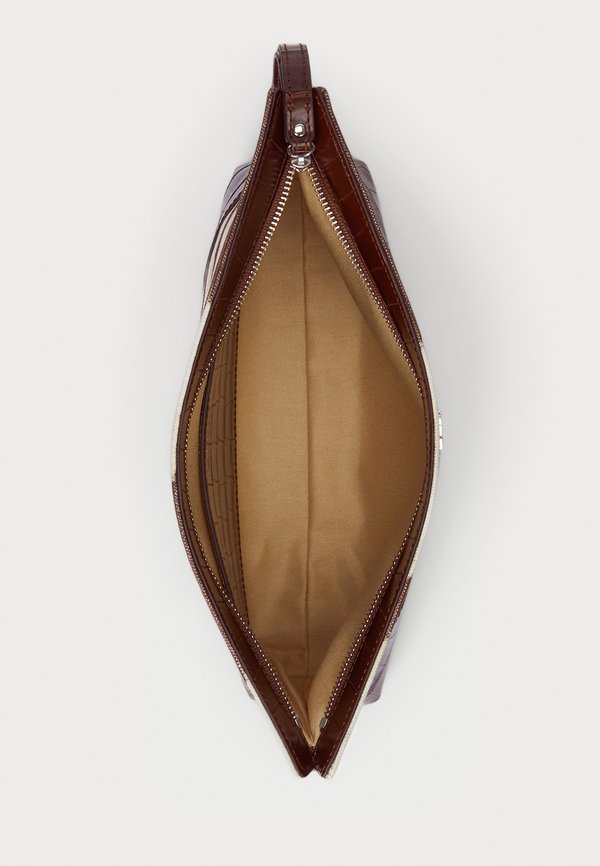 ZEBRA-PRINT CANVAS & LEATHER LARGE POUCH - Clutch3