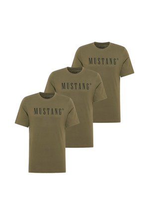 3ER PACK  - T-Shirt print - olivgrün