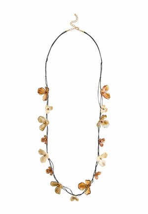 Next, RESIN FLOWER ROPE LONG NECKLACE . - Halskette - brown