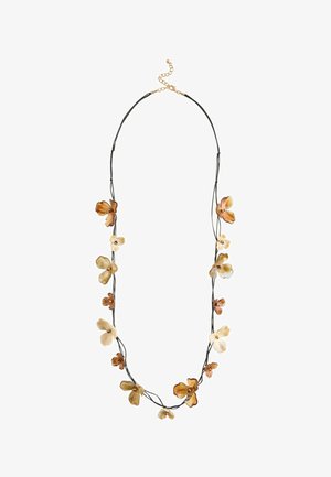 Next, RESIN FLOWER ROPE LONG NECKLACE . - Halskette - brown
