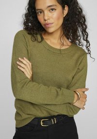 VILA VIRIL O-NECK NOOS - Stickad tröja - capulet olive