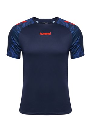 Hummel, T-shirts print - marine cherry tomato