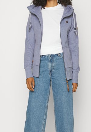 Sweater met rits - light blue