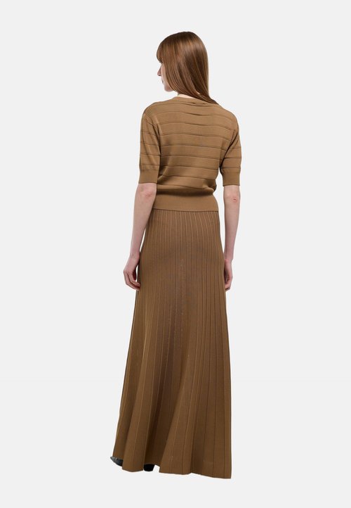 Jupe Plissée Marks & Spencer Femme - Argentée Géométrique - Taille 16 - Midi - Parfait état