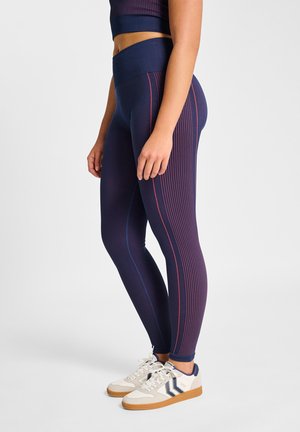 Hummel HMLYOGA SEAMLESS HW TIGHTS - Leggings - dress blues