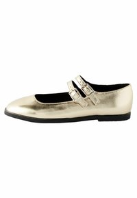 Next - DOUBLE STRAP MARY JANE  REGULAR FIT - Balerinos stiliaus laivutės su kulkšnies dirželiu - gold metallic Miniatiūros vaizdas 1