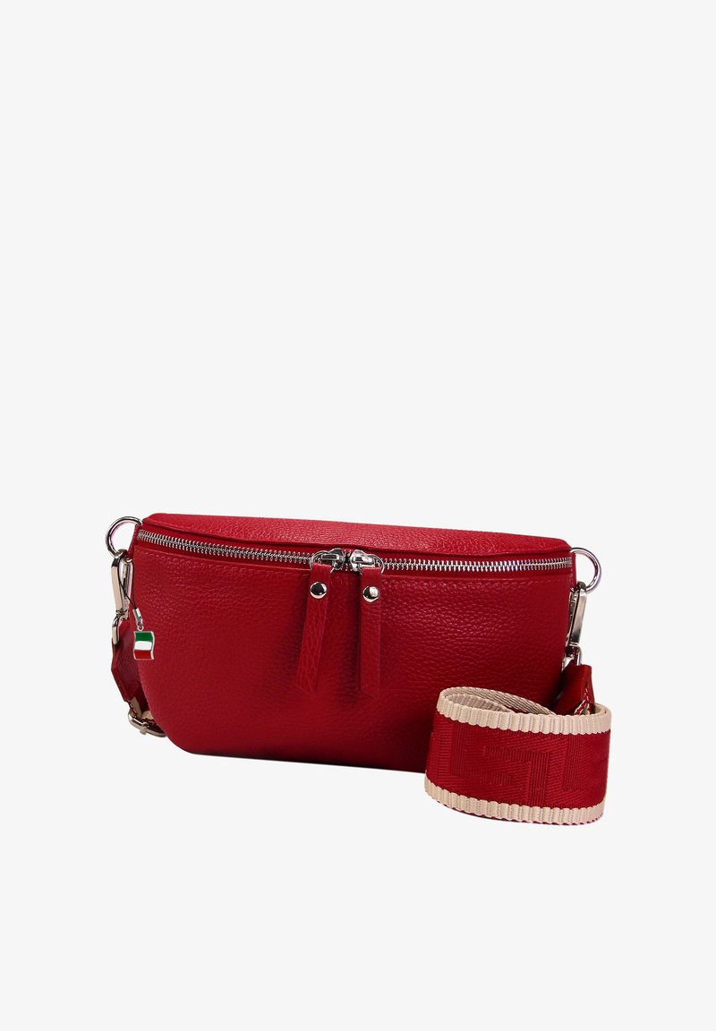 DrachenLeder Bum bag - rot mehrfarbig